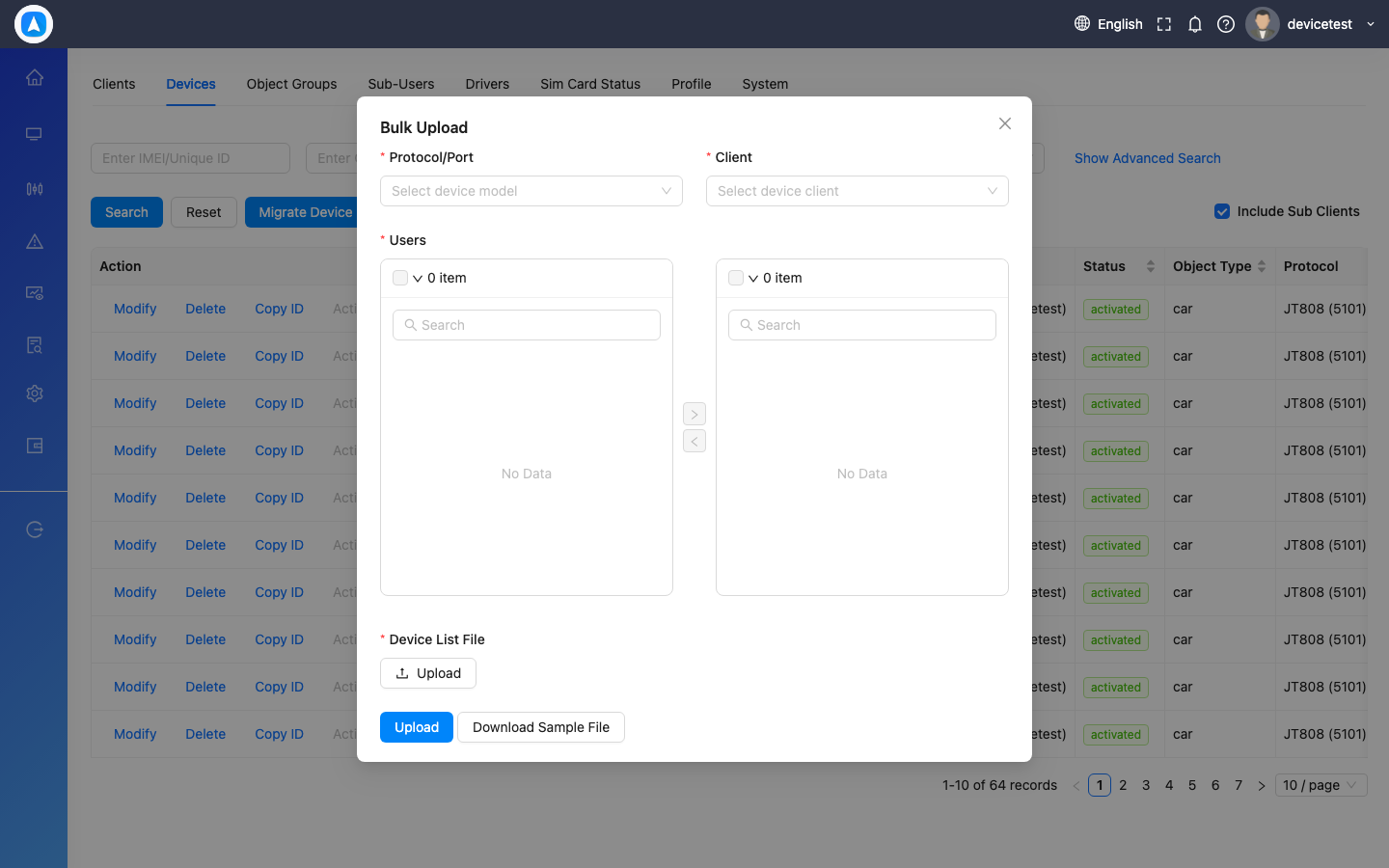 Bulk Upload Form