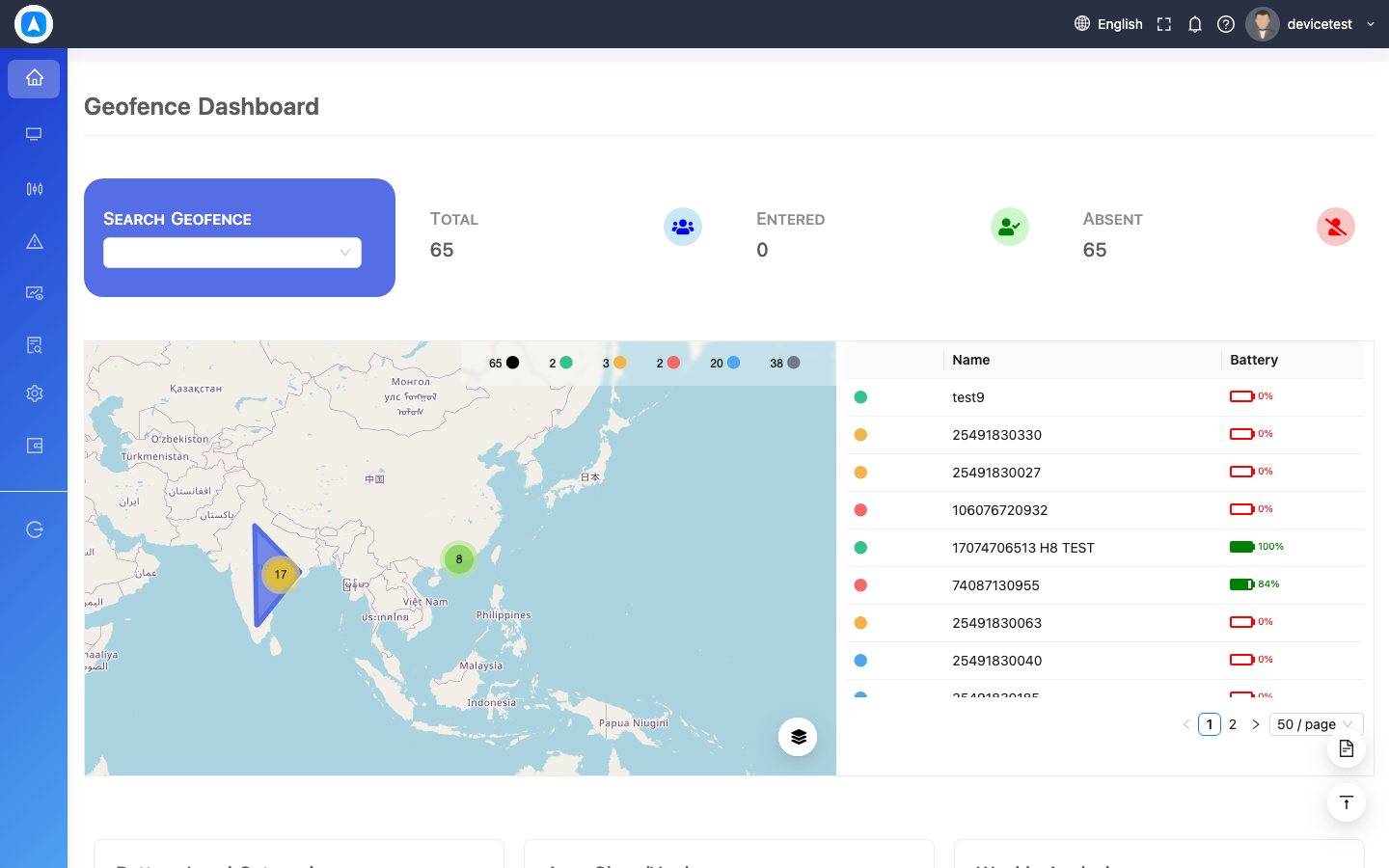 Geofence Dashboard